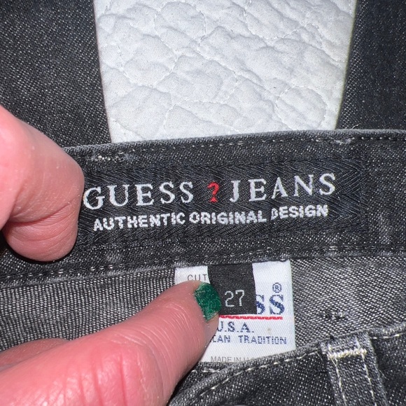 Guess Women's Black Mid-rise Straight Leg Denim Jeans; 27; Sz 4 - Picture 6 of 6